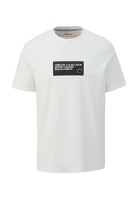 s.Oliver MIT FRONT - T-shirt print - weiß