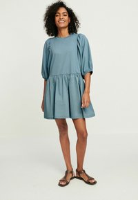 Next PUFF SLEEVE MINI - REGULAR FIT - Žerzejové šaty - denim blue