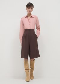 Calliope CROPPED CON PINCES - Camicia - rosa cipria