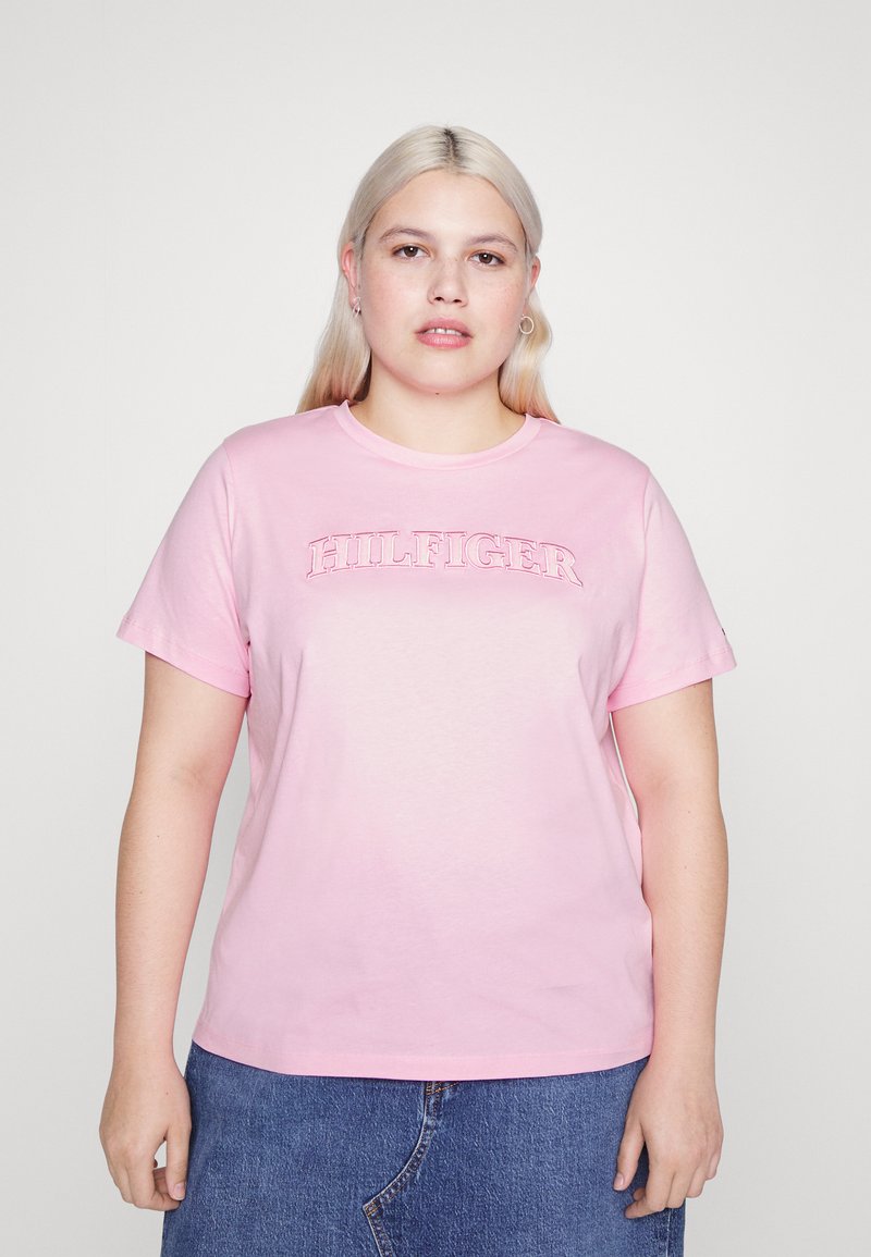 Tommy Hilfiger Curve TONAL VARSITY TShirt print classic pink/pink