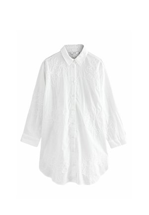 TEXTURED CORNELLI COVER-UP - Button-down blouse - white