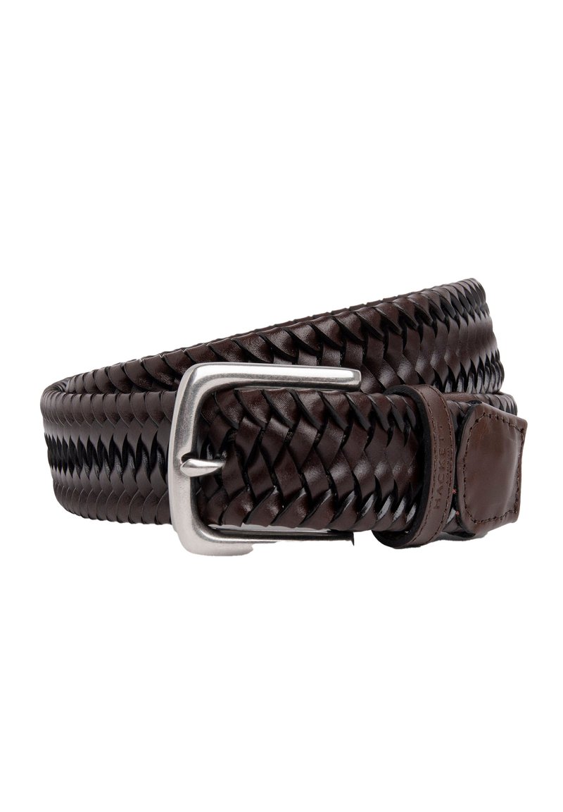 Hackett London Cinturón trenzado - brown