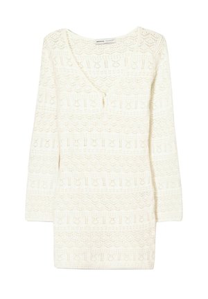 Bershka RUSTIC BUTTON-UP-MINI - Denné šaty - beige