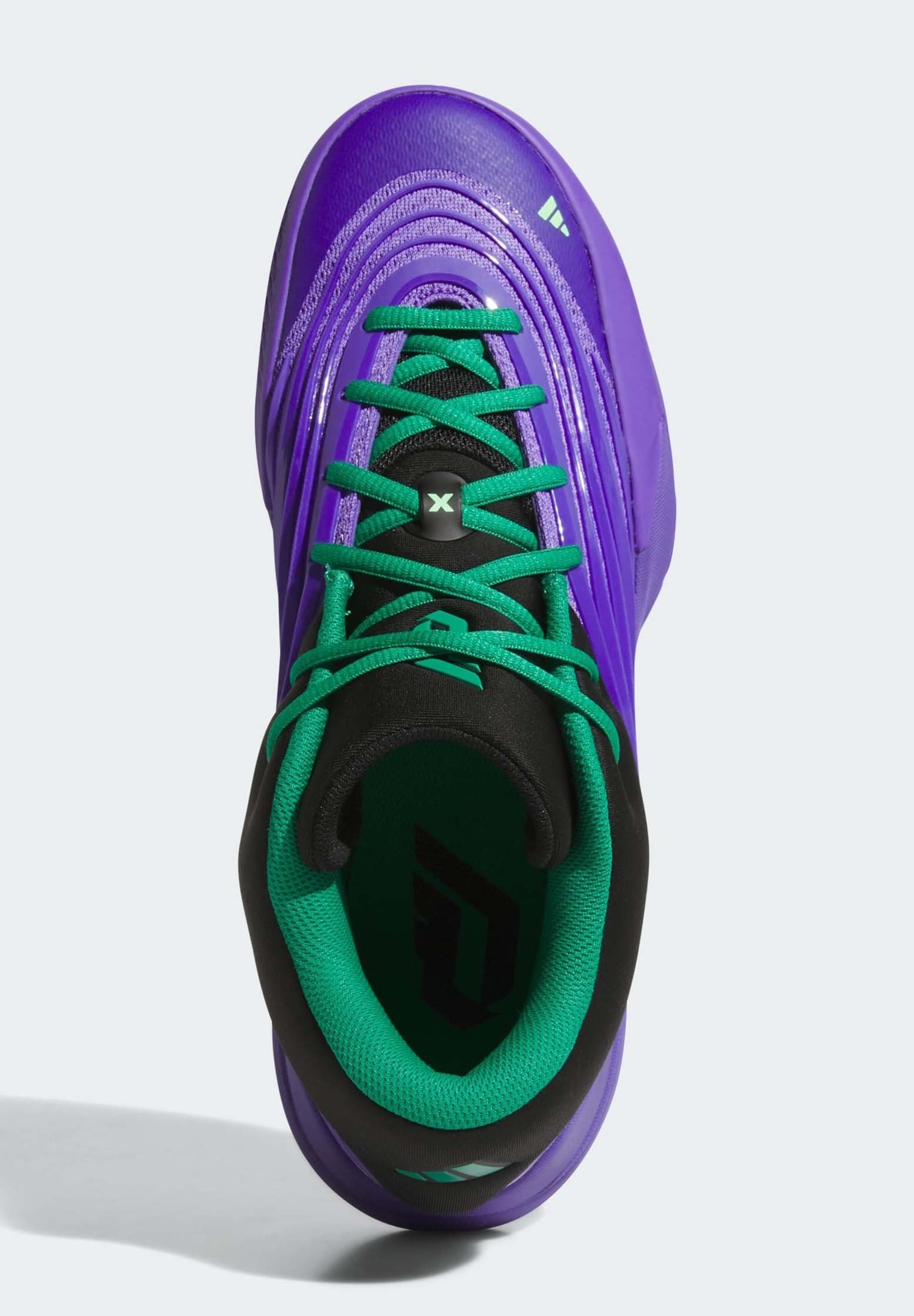 purple and green basketball shoes