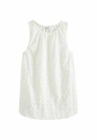 Next TEXTURED RUCHED SLEEVELESS RACER - REGULAR FIT - Blouse - white