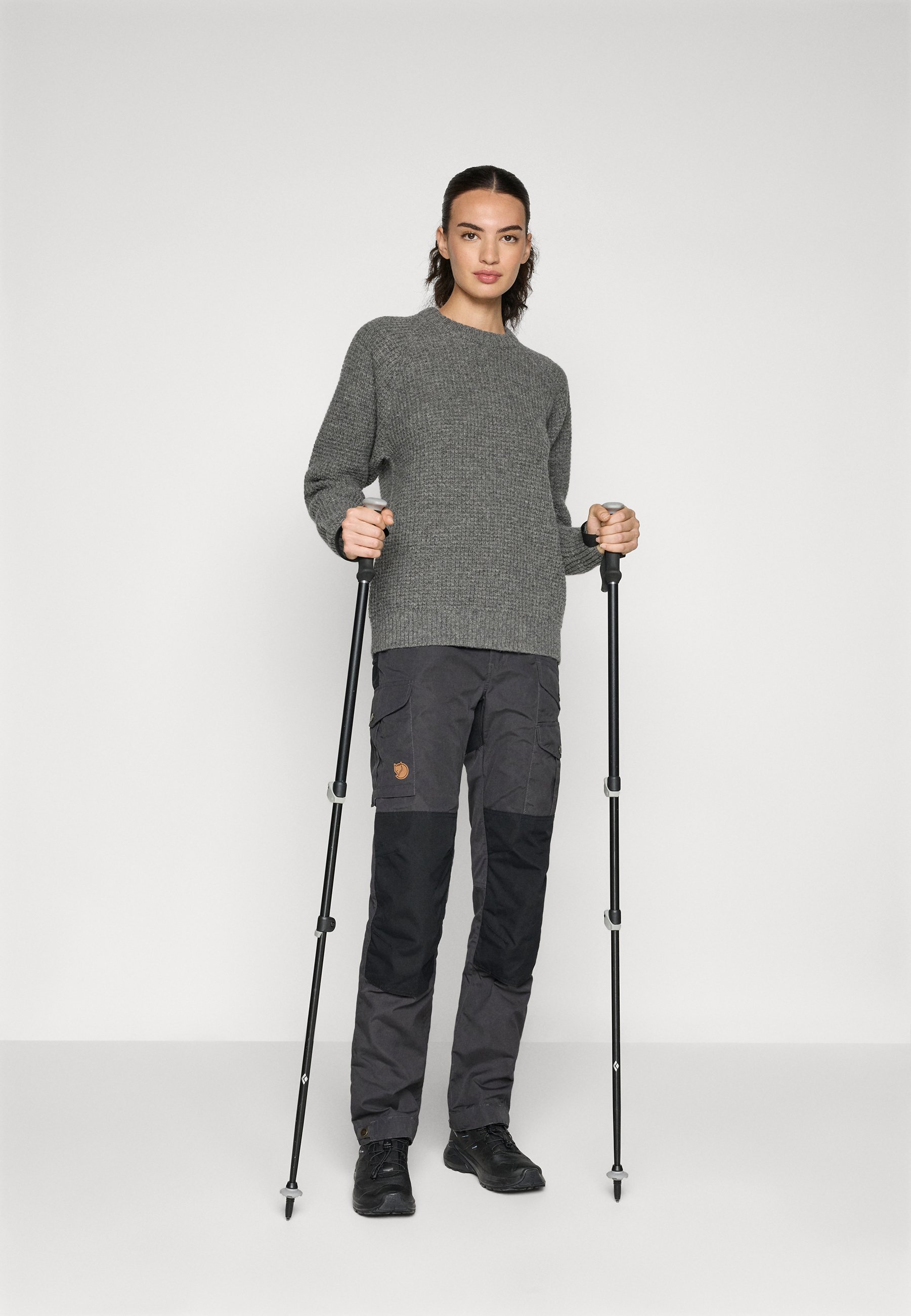 Fjällräven ÖVIK WAFFLE KNIT W - Jumper - grey - Zalando.co.uk