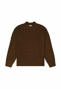 Wrangler LONG SLEEVE CABLE REGULAR FIT - Jersey de punto - mahogany heather