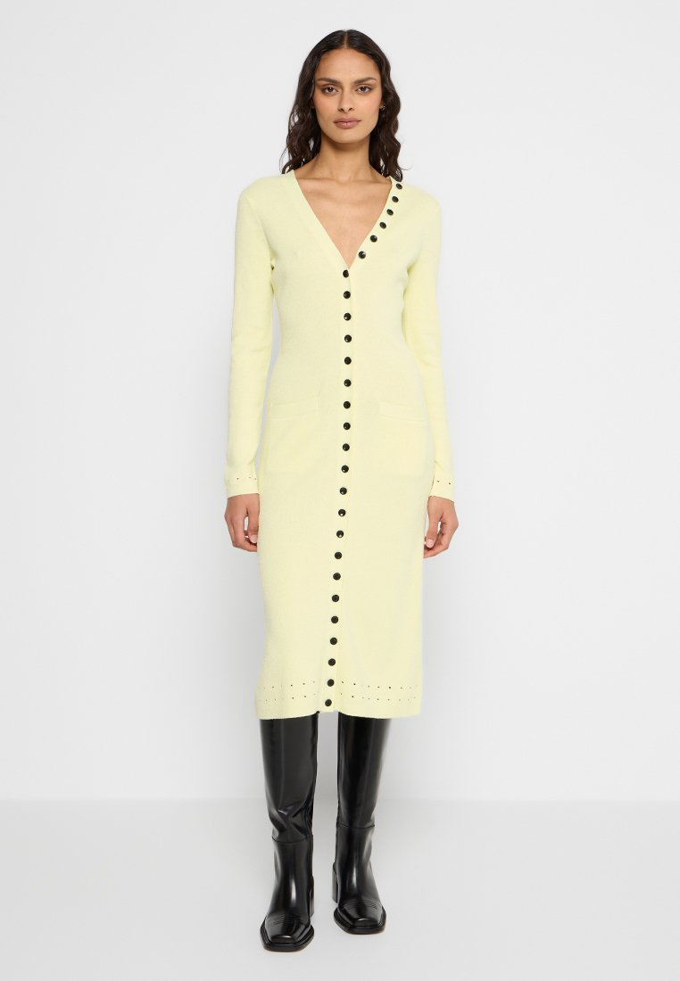 Proenza Schouler White Label Gebreide jurk lichtgeel