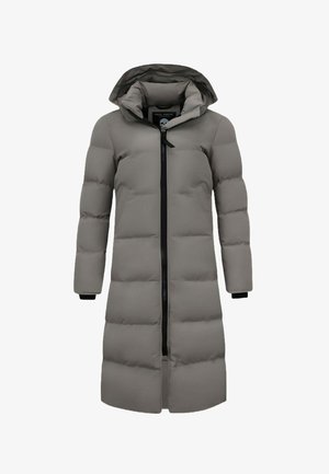 Local Fanatic, PUFFER JACKET LANG - BCNW - BLAUW - 8606 - Wintermantel - grijs
