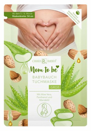 CHIARA AMBRA ® BABYBAUCH TUCHMASKE, GROSS AB DEM 5./6. MONAT - Skincare tool - grün