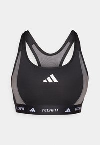 TECHFIT MEDIUM SUPPORT COLORBLOCK BRA - Sports-BH-er med medium støtte - black/grey