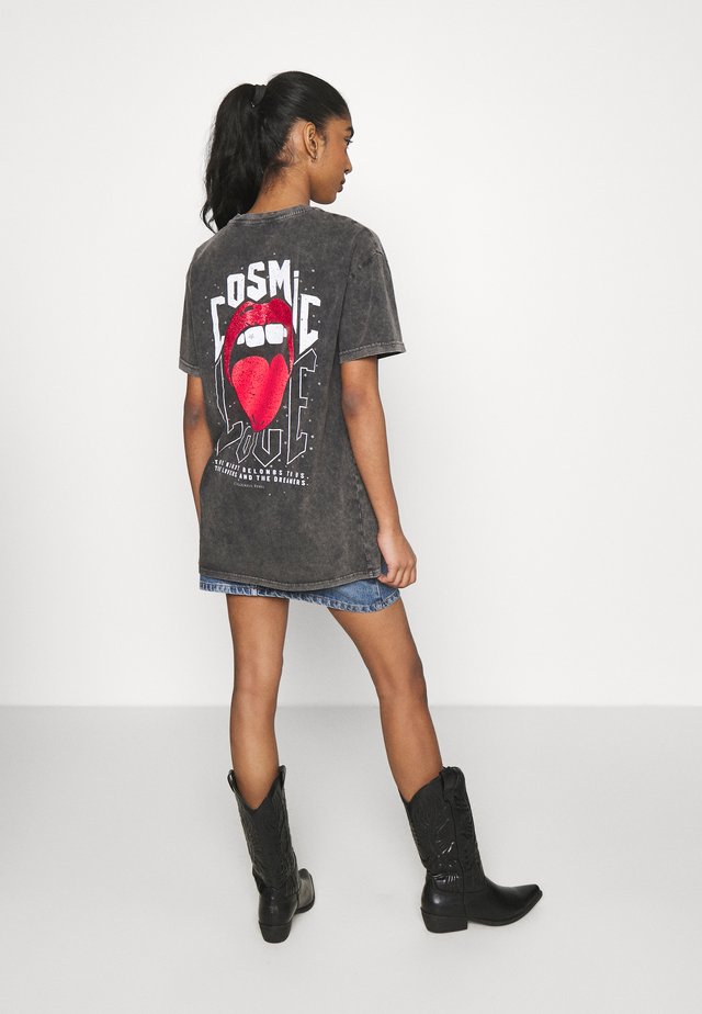 COSMIC LOVE LOOSEFIT TEE - T-shirt print - grey