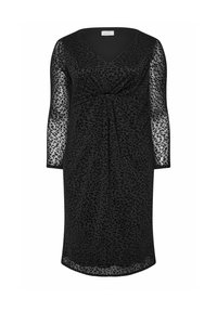 ANIMAL FLOCKED MIDI - Hverdagskjole - black