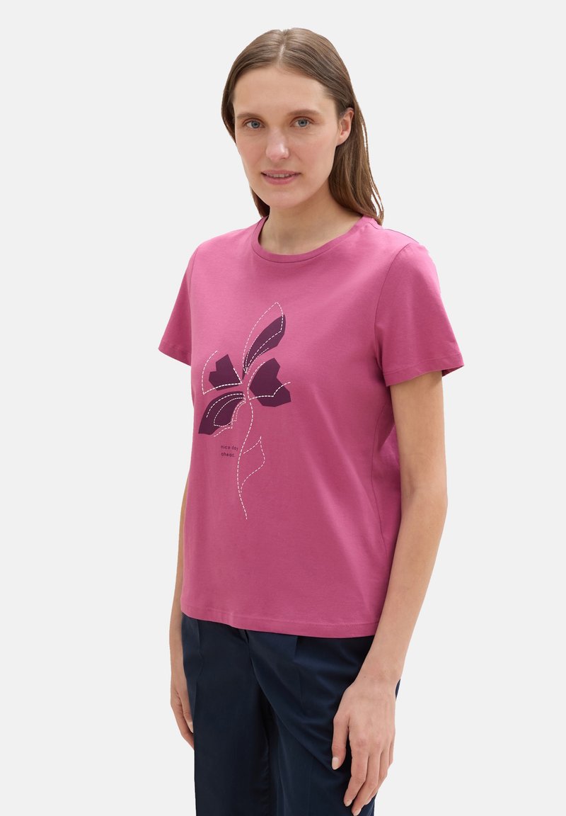 Tom Tailor T-shirt Met Tunnelkoord In De Zoom In Lichtblauw Online