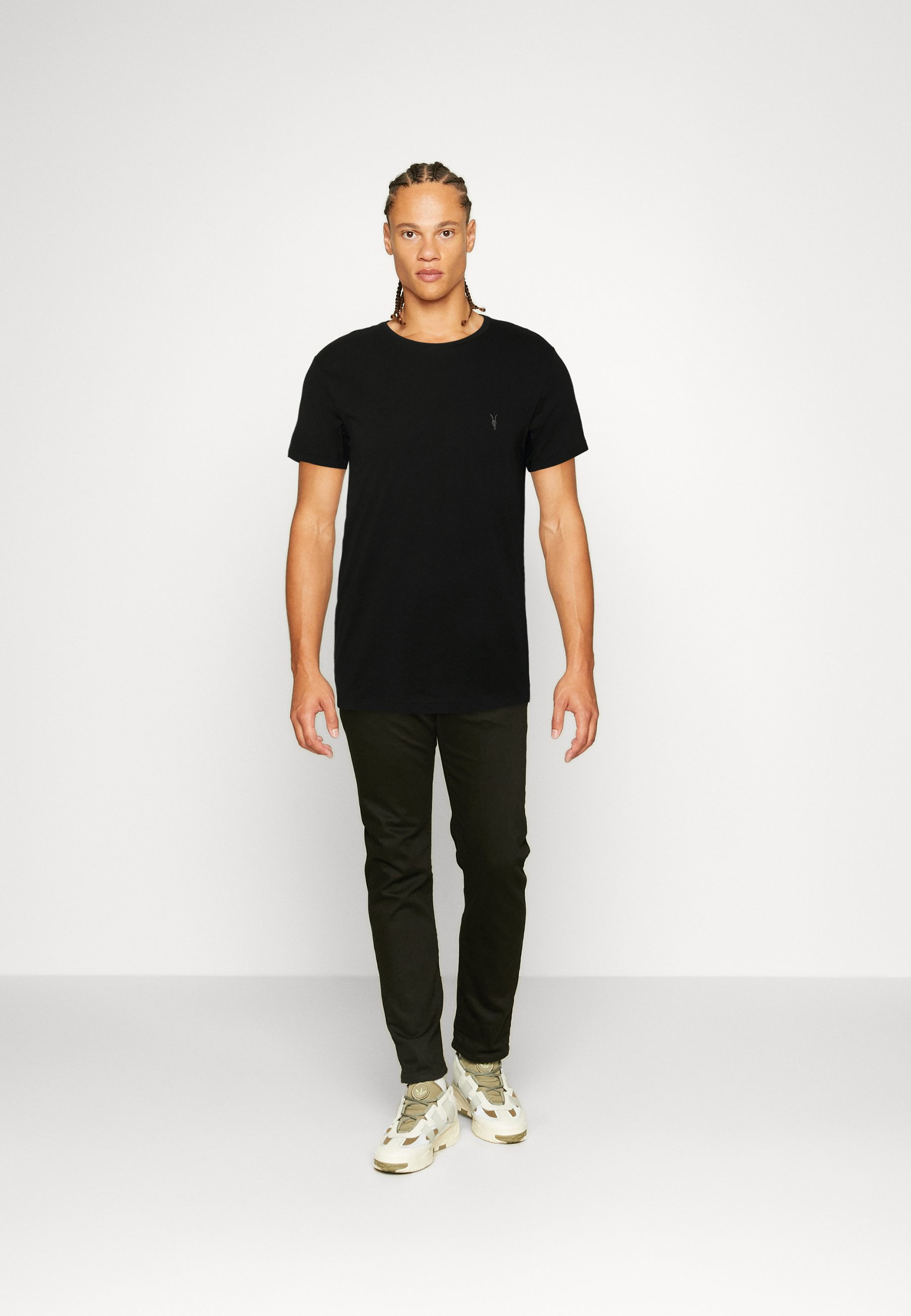 T-shirt Homme AllSaints Tonic SS – Noir, Taille M, Col Rond, Coton