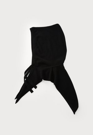 HOODED WRAP - Čiapka - black