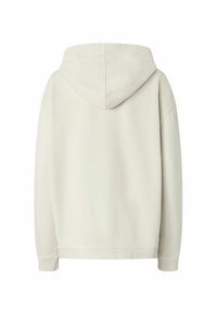 Felpa con cappuccio grigio chiaro dal taglio morbido, con polsini e orlo a coste. Tessuto dalla texture liscia, design semplice e senza loghi o motivi visibili.
