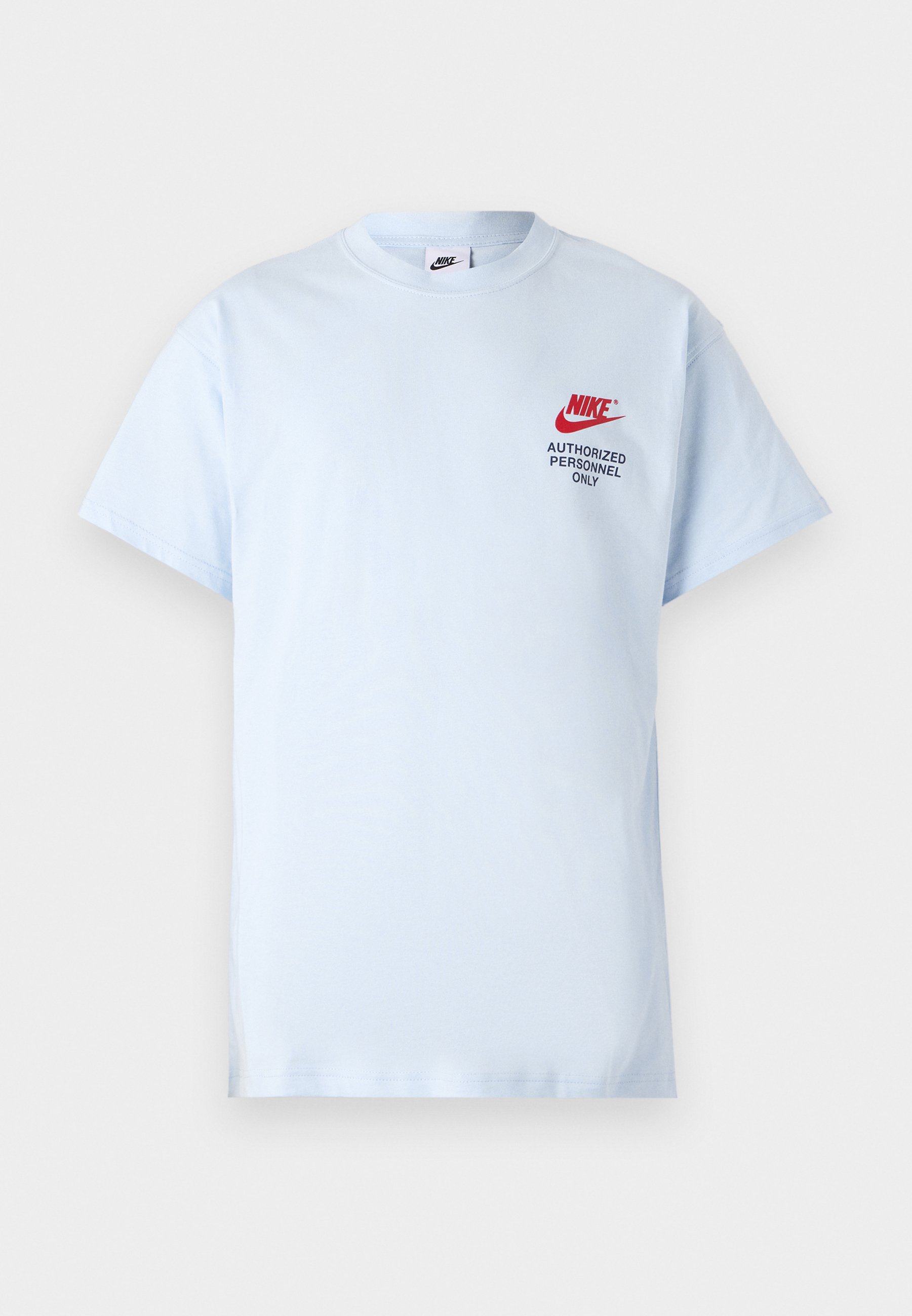 light blue and red nike shirt
