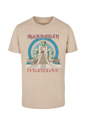 Merchcode, POWERSLAVE - WORLD SLAVERY TOUR EGPYT  - T-shirts print - sand