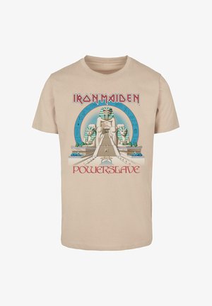 Merchcode, POWERSLAVE - WORLD SLAVERY TOUR EGPYT - T-shirts print - sand