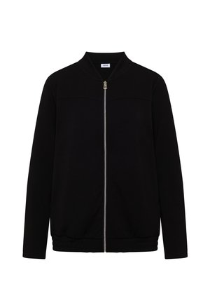 Cecil, LONG-SLEEVED JACKET WITH STAND-UP COLLAR IN A PLAIN COLOUR - Sweatjakke - black