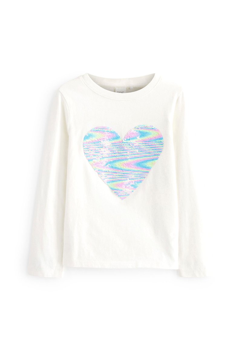 Pink Long Sleeve Sequin Pink Heart Top
