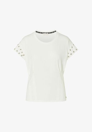LIU JO, LIU JO T-SHIRT WITH DECORATIVE EYELETS - T-Shirt print - off-white