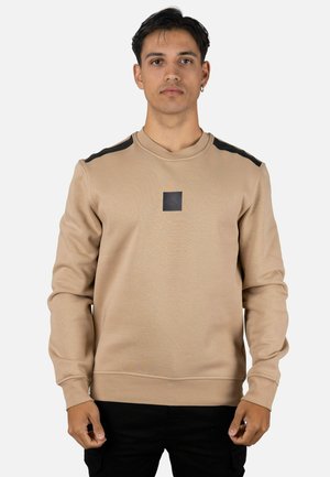 CUELLO CAJA CON REFUERZO EN HOMBROS  - Sudadera - camel
