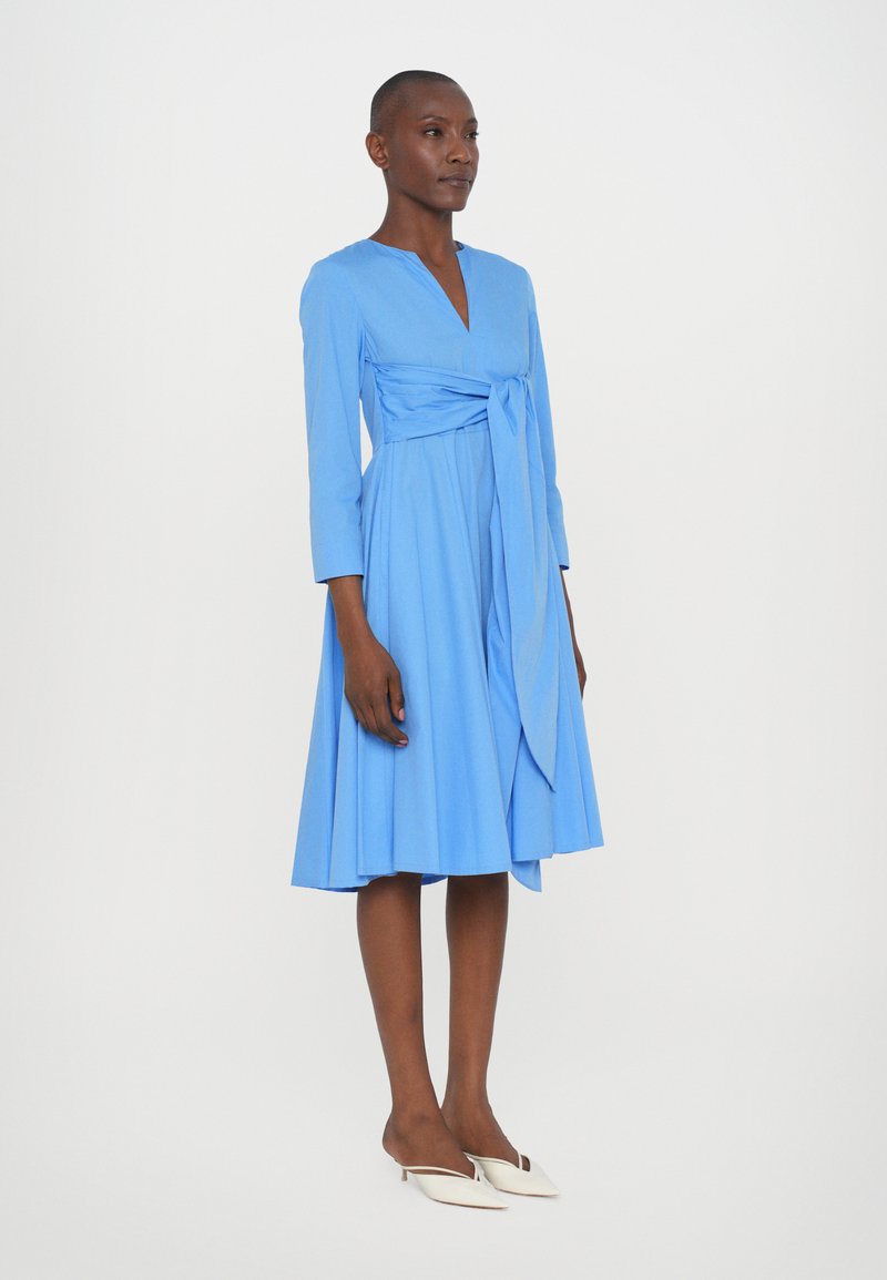 blue disco dress Silver Disco Ball Sequin/Stretch Velvet Show Choir Dress - Blues main image 1