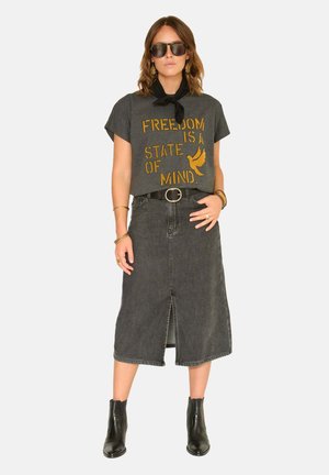 JOIE TOKYO  - Jupe trapèze - black  starky wash