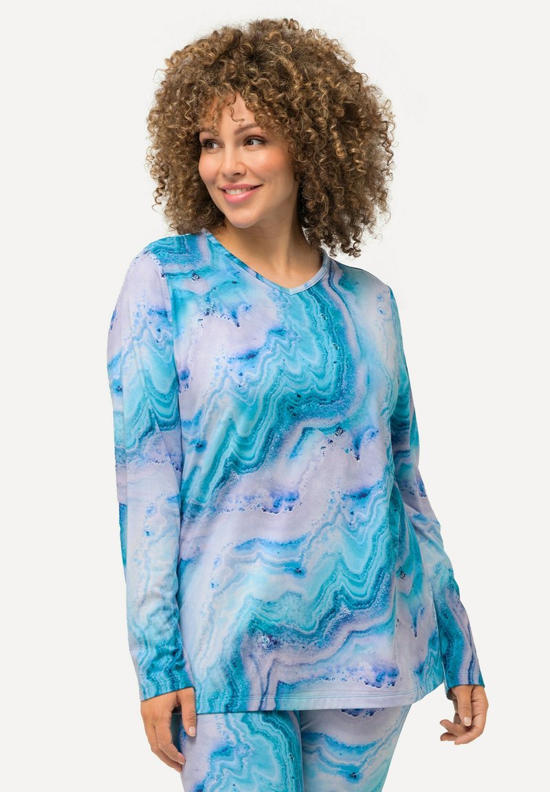 Ulla Popken Langarmshirt - light blue