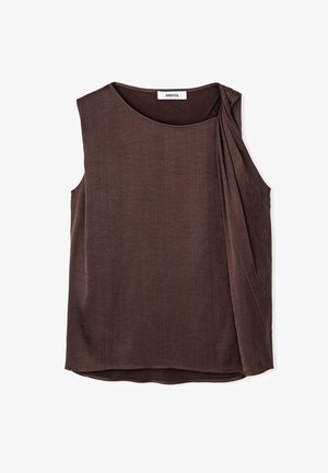 Ipekyol, IPEKYOL BLOUSE ASYMMETRICAL TWISTED BLOUSE - Blouse - brown