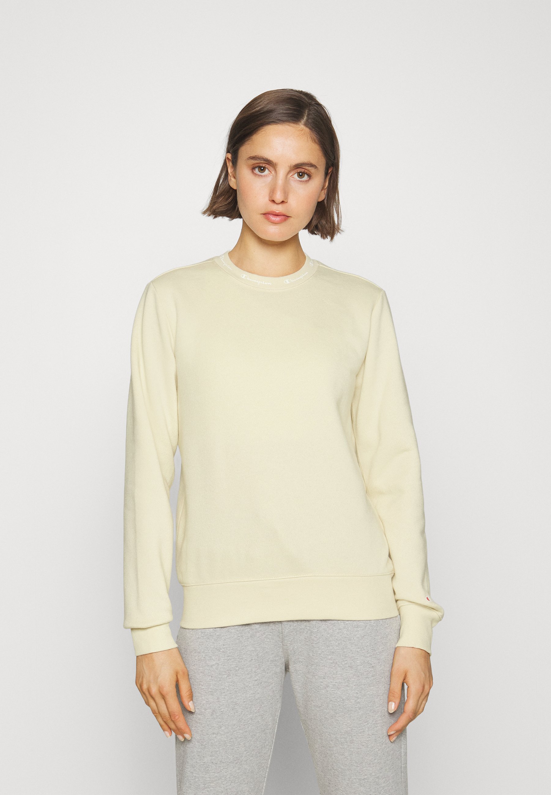 beige crewneck