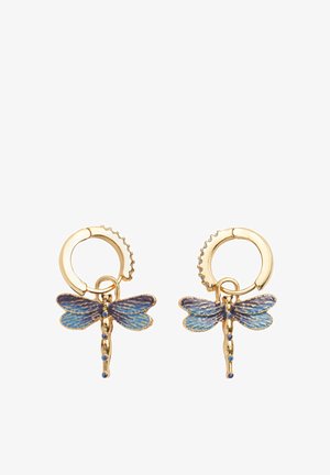 FABLE ENGLAND DRAGONFLY CRYSTAL - Earrings - blue gold-coloured