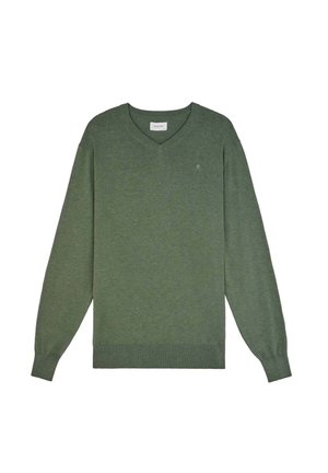 SKULL V NECK - Jersey de punto - khaki