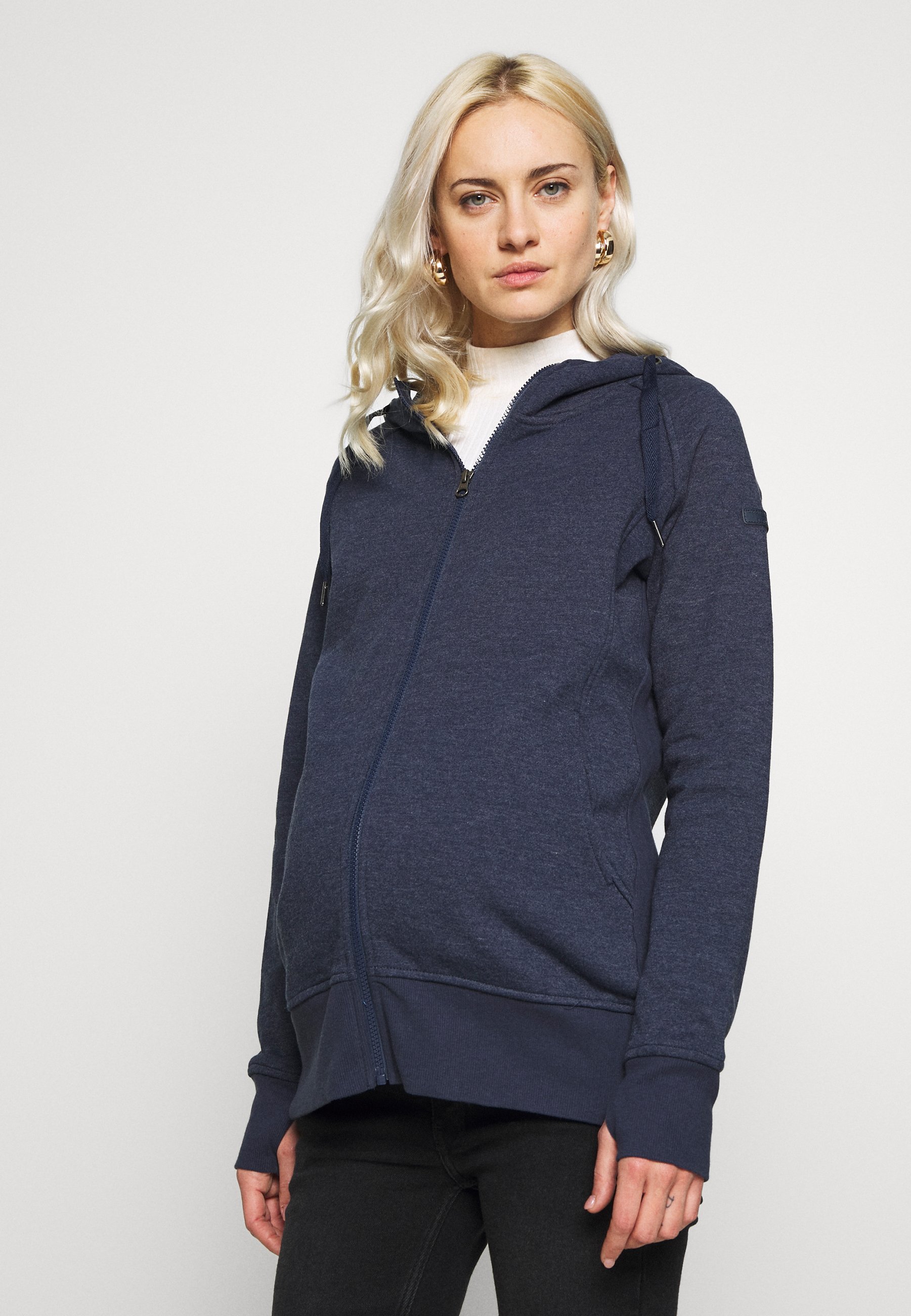 Seraphine CONNOR Hettejakke navy Zalando.no GAP Maternity NEW ESSENTIAL BRUSHED ZIP HOODIE - Hettejakke - heather grey