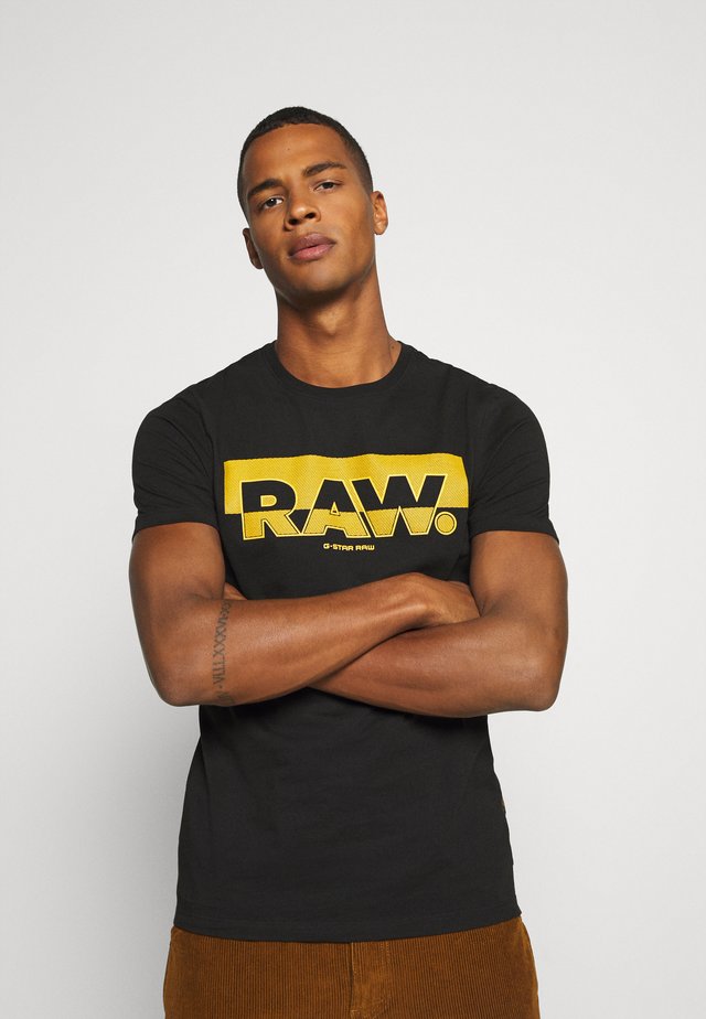 RAW. GRAPHIC SLIM  - T-shirt imprimé - black