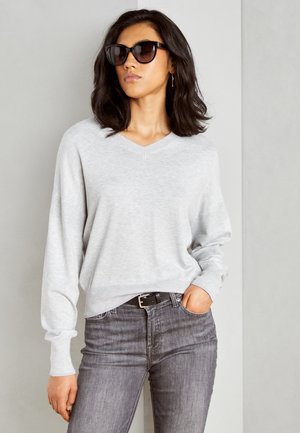 Scotch & Soda CORE V NECK RELAXED  - Džemper - light grey melange