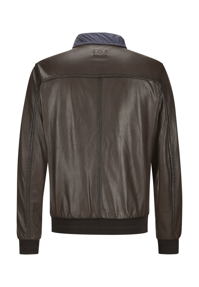 Milestone MSJEFF - Lederjacke - rotbraun/braun - Zalando.de 