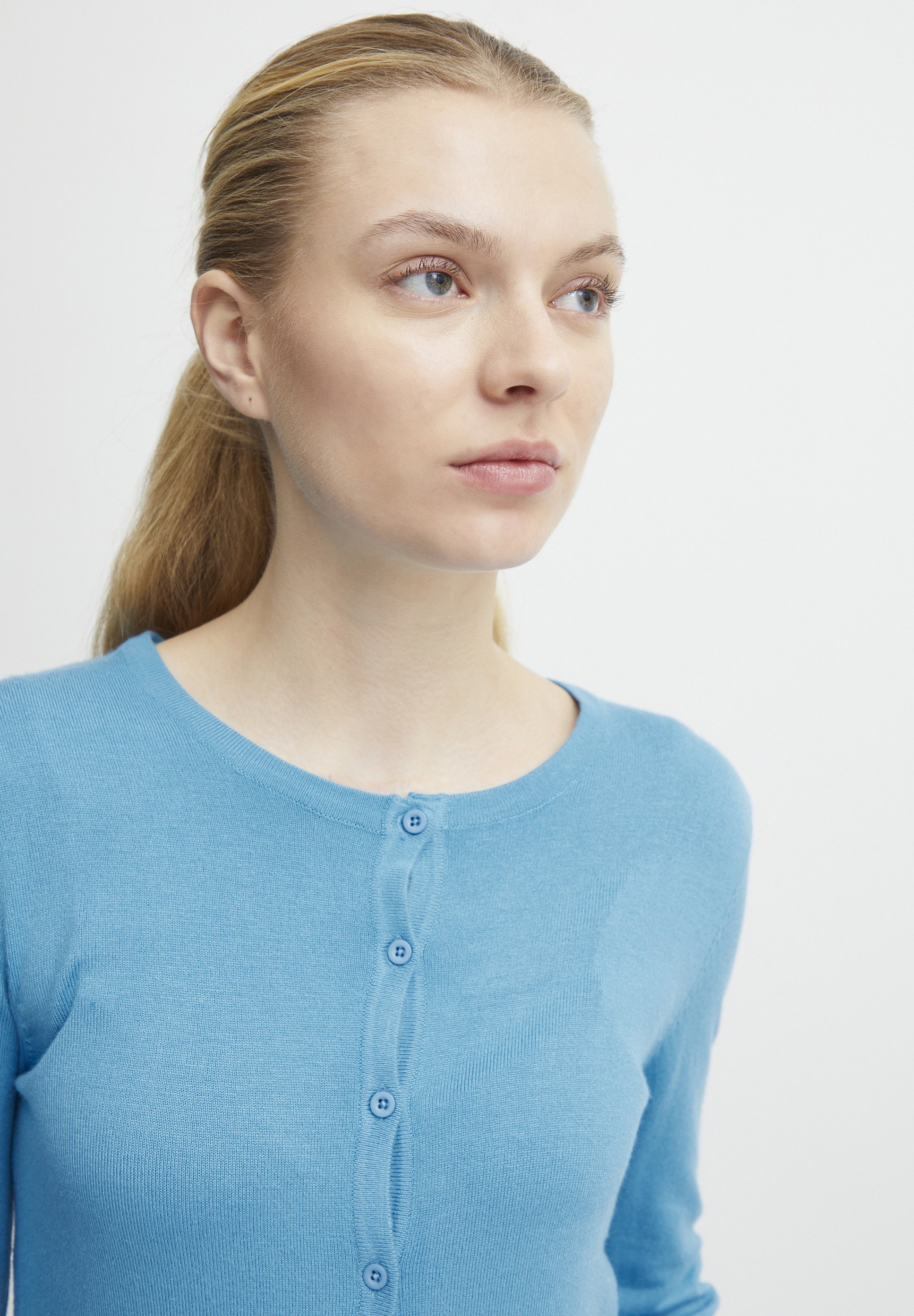 売れ筋商品|||イチ ニット&セーター レディース アウター IHMAFA - Cardigan - blithe ICHI IHMAFA - Cardigan - blithe/blue - Zalando