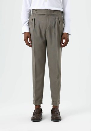 PLEATED - Pantalon classique - khaki