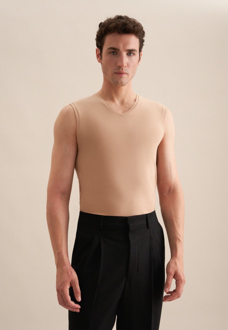 Seidensticker V NECK SLEEVELESS - Maglietta intima - brown