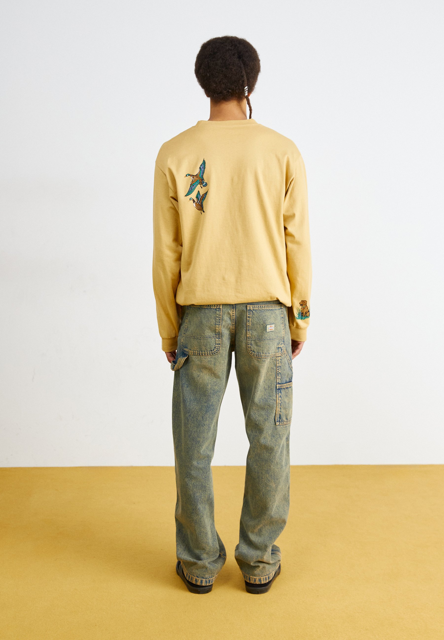 Dickies STEVENSVILLE - Carpenter Jeans - yellow fade indigo/dirty