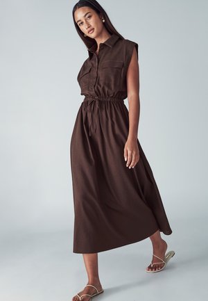 WILLA SEZ MIDI - Tričkové šaty - chocolate