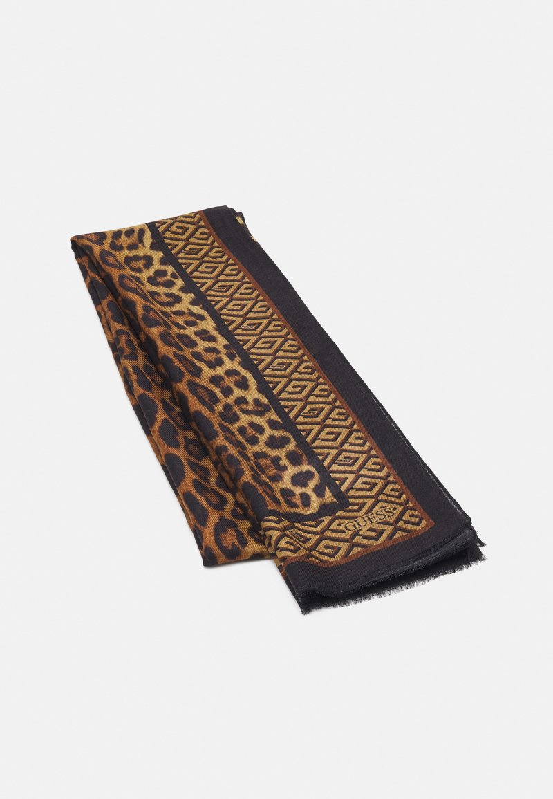 Écharpe GUESS 70x180 Cm - Noir, Tissu Doux, Taille Généreuse Pour Différents Styles