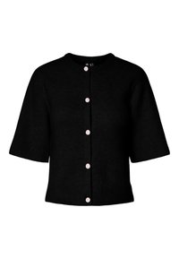 PCSILLY O-NECK - Adīta jaka - black