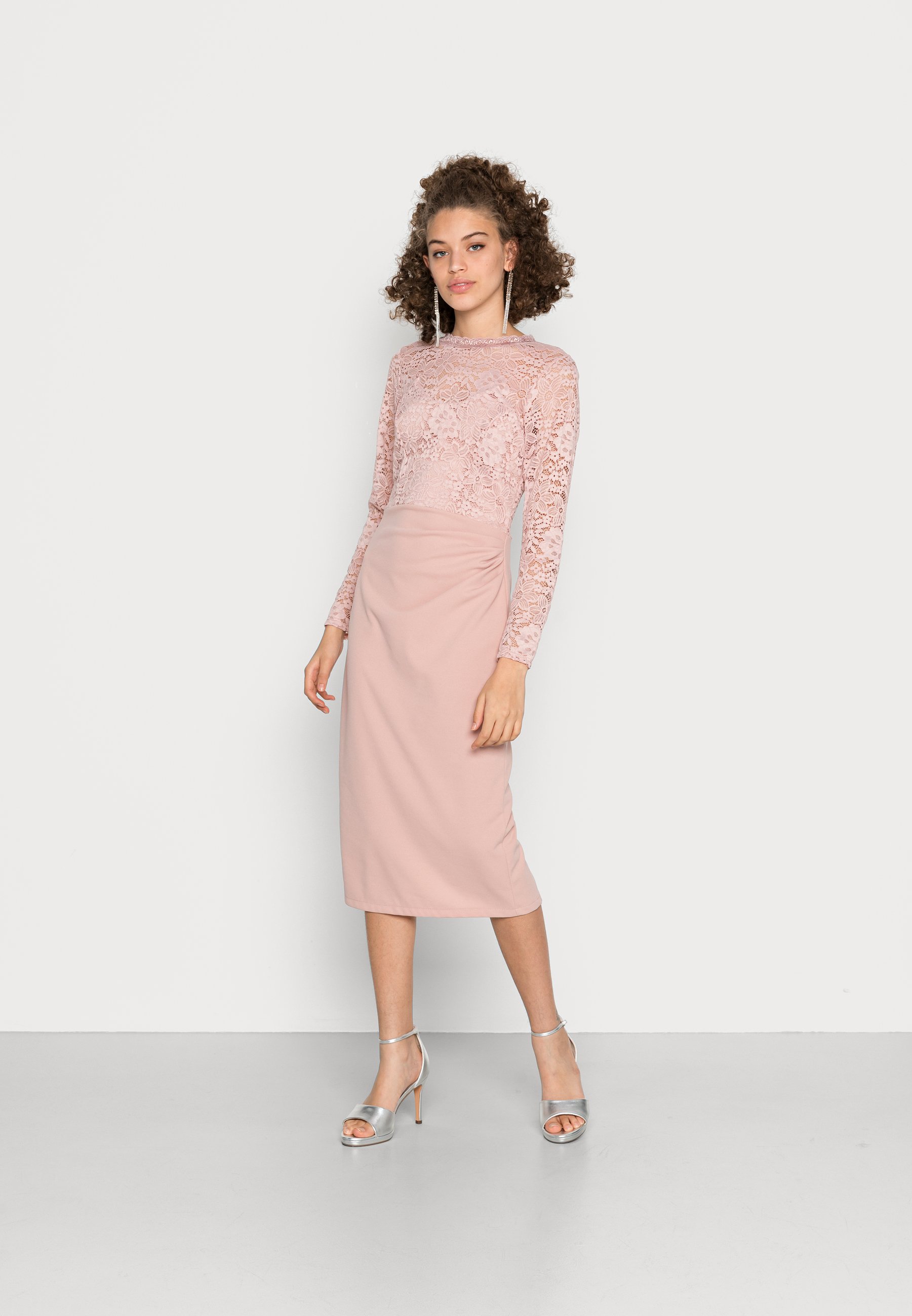 WAL G. FLORENCE LONG SLEEVE MIDI DRESS 