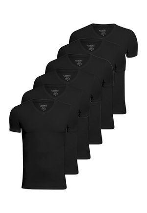 6 PACK BLØD V-HALS  - Undertrøjer - black