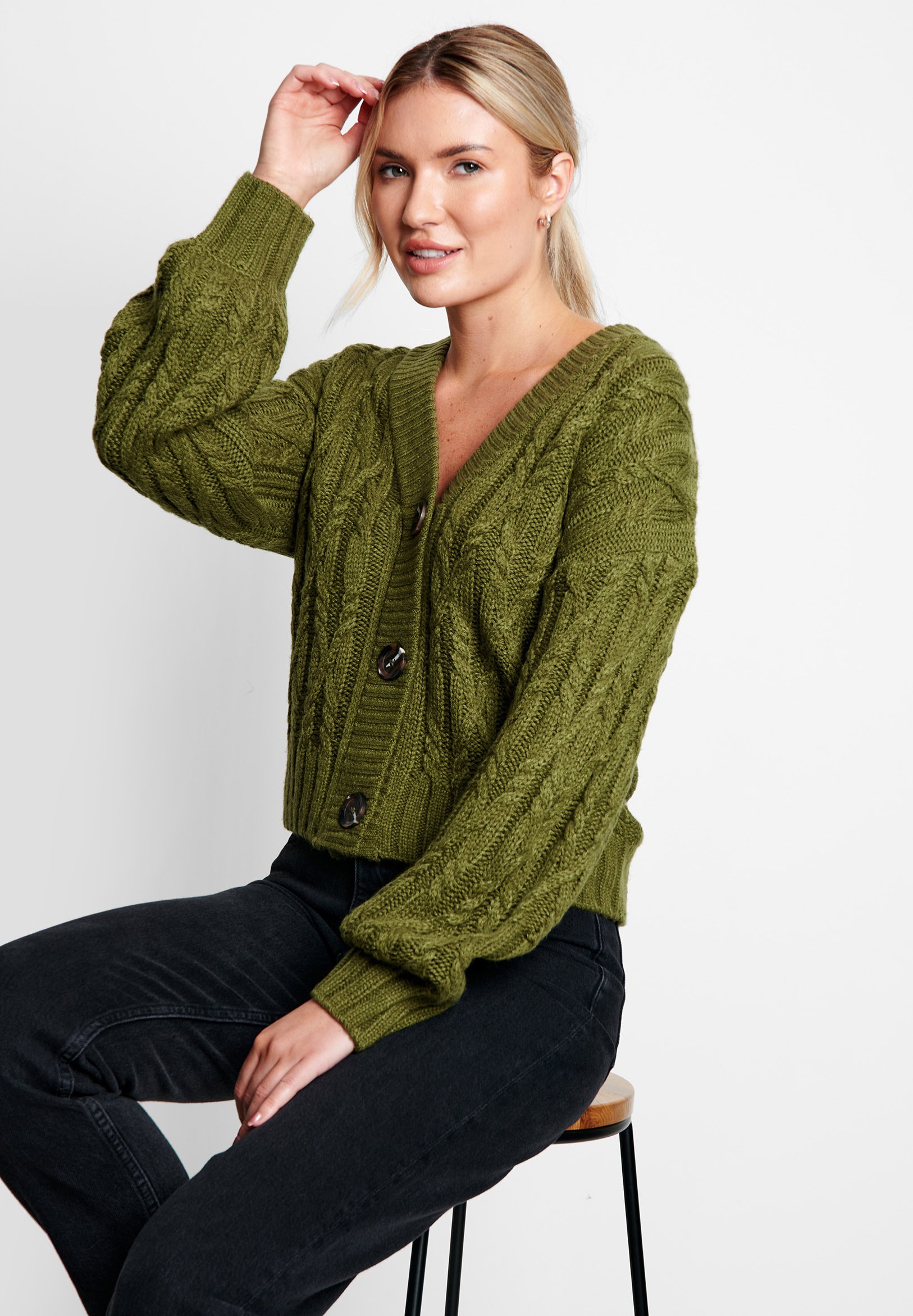 Threadbare CORAL - Cardigan - khaki 