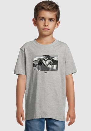 HEART SIGN - Print T-shirt - heather grey